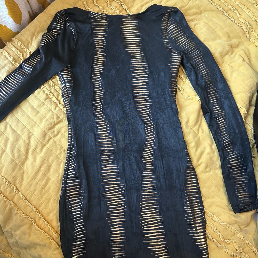 Elegant Black and Gold Dress
